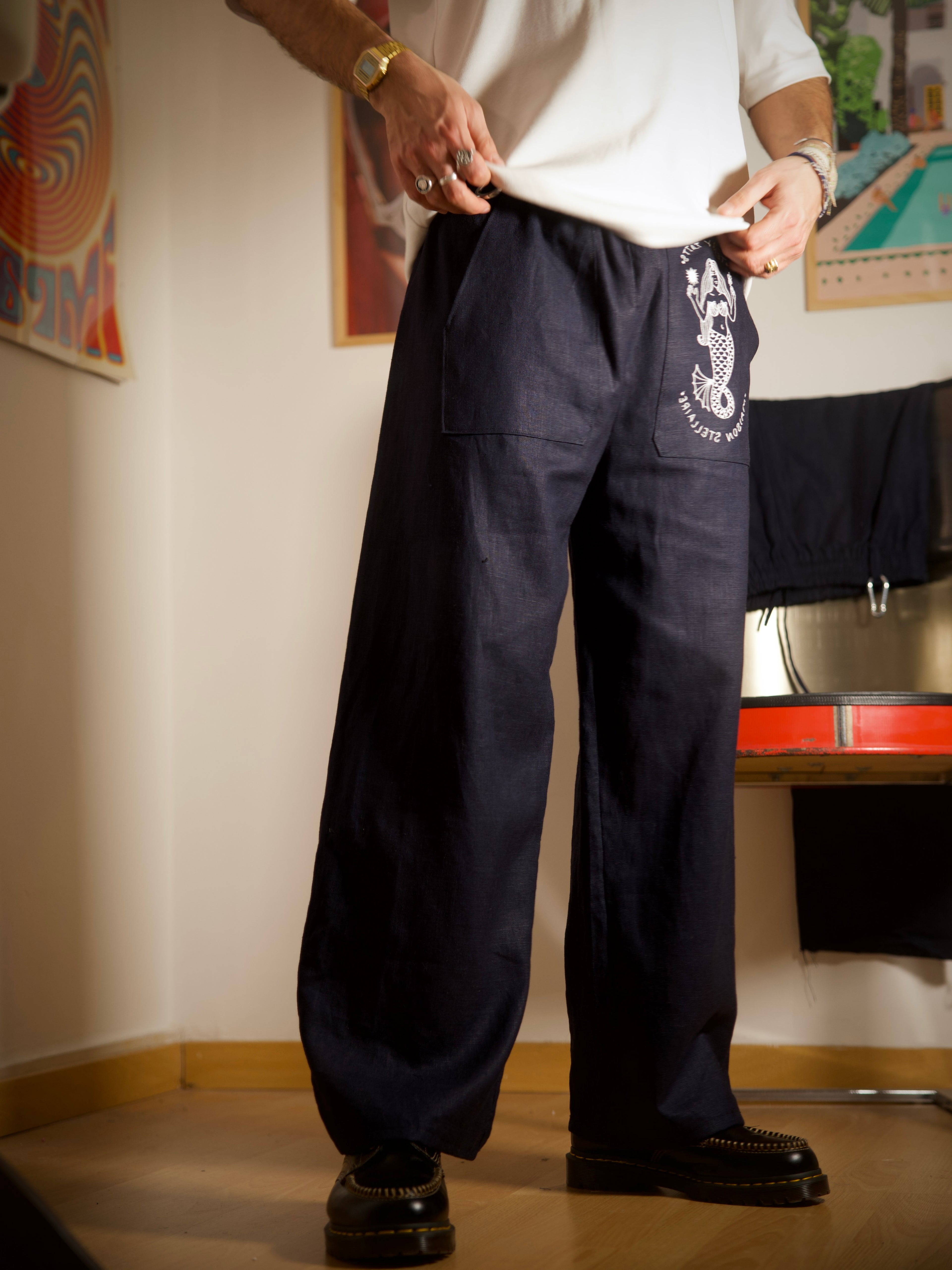 Le Pantalon "L'encré" Terry Tatts X Maison Stellaire